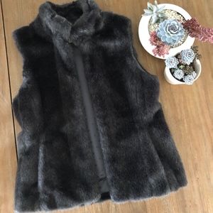 Banana Republic Faux Fur Vest - Sable